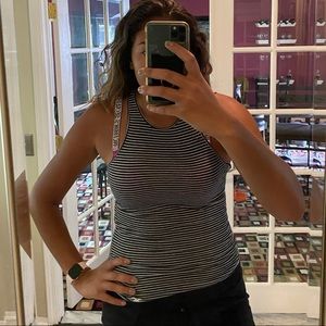 Black and white hollister tank top